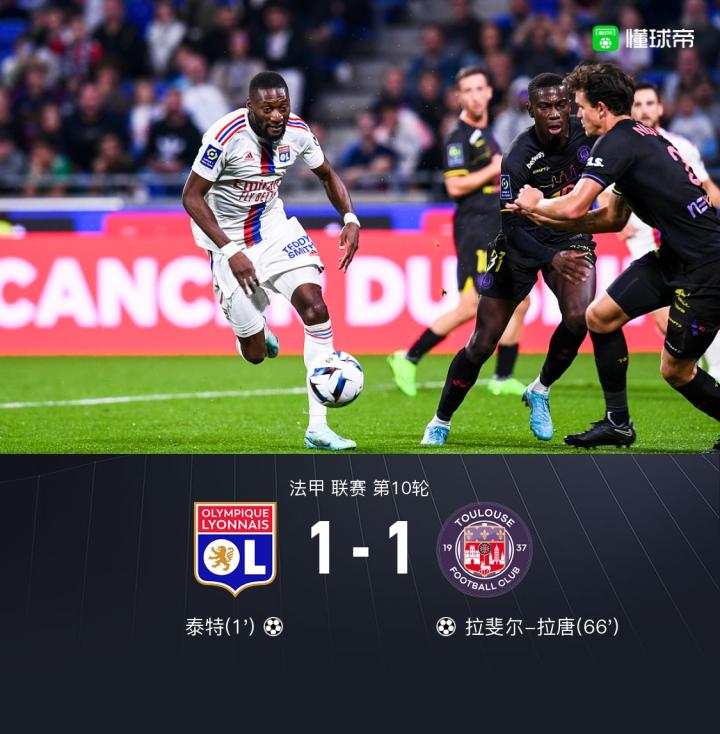 里昂主场战平图卢兹,保住前四位置的简单介绍 里昂主场战平图卢兹,保住前四位置的简单介绍